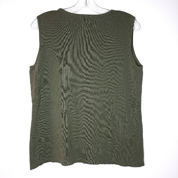 Chico's women's 2 (M) bohemian embellish charm light summer sleeveless tank top - Picture 9 of 12